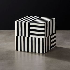 Incrustation d'os tradition artisanale contemporaine personnalisée et florale Table de chevet Cabinet Incrustation d'os Salon de l'Inde - Product Image 5