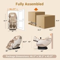 Fauteuil de massage pratique de haute qualité avec inclinaison en apesanteur, commandes vocales, haut-parleurs Bluetooth haut de gamme et trois rouleaux pour les pieds