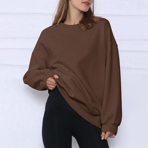 Femmes automne mode tenues vêtements polaire col rond pull chandails surdimensionnés sweats à capuche - Product Image 6