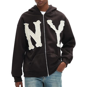 Sudadera con capucha lavada con ácido para hombre, logotipo personalizado, ropa de calle de calidad superior, ropa de gimnasio, ropa deportiva para exteriores, proveedor de fábrica OEM - Product Image 3