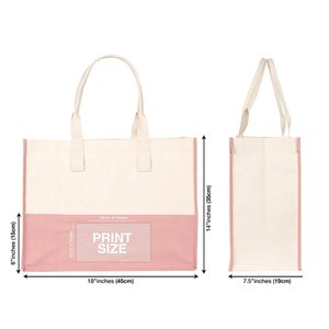 Light Pink & <b>White</b> Cotton Canvas Tote Bag Customized Wedding Bulk Gifts Top Quality Gift Packaging Tote Bag Daily Use Canvas Bag - Product Image 3