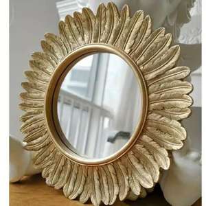 Miroir de ferme moderne finition dorée cadre rustique de haute qualité miroir en métal miroir décoratif salon Rom meilleur prix - Product Image 2