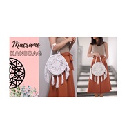 Sac de plage naturel à thème personnalisé Lifestyle Cute Basket Macramé Handbag Bucket Straw Bags For Fashion Accessories