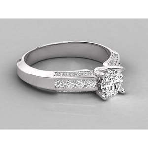 Anillo Solitario de Oro de 18K para Mujer con Diamante Cultivado en Laboratorio - Product Image 1