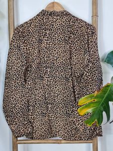 Nuevo lujo Boho RoyalHouse Impresión digital Flowy Animal Sari Pijama Set Cheetah Leopard Traje de noche Tejido para dormir Descanso para - Product Image 4