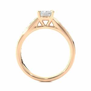 Cushion And Princess Cut Prong Setting Diamond Engagement Ring For Women - Product Image 3