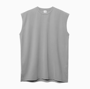 T-shirt personnalisé de sport uni pour hommes Débardeur sans manches en coton élasthanne 180GSM - Product Image 3