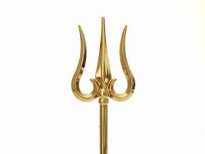 Golden Trishul Idol para Puja Home Decor espiritualidad y elegancia para su oficina en casa o templo. - Product Image 2