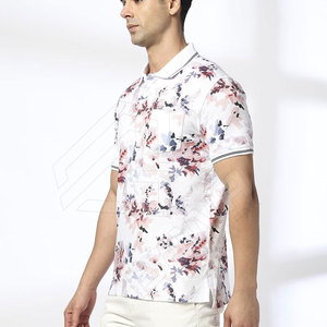 Nouveau dernier coton de conception pour hommes pour T-shirts polo pour l'été motif solide avec logo tissu tricoté - Product Image 2