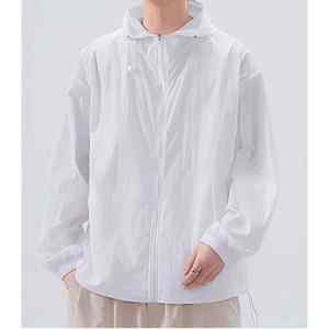 Comfortable <b>Men's</b> Lightweight Nylon Windbreaker <b>Jacket</b> Waterproof and Windproof with Custom Design Zip-Up Canvas Outdoor Wear - Product Image 1