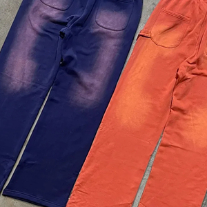 Hombres logotipo personalizado hombres apilados Joggers con bolsillo Streetwear hombres pantalones de chándal Flare apilados pantalones de chándal - Product Image 4