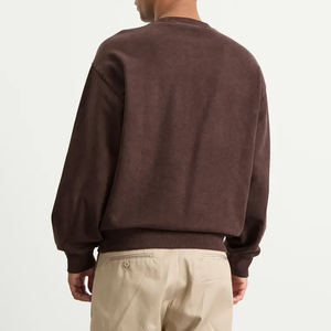 Sweat-shirt unisexe à col rond et épaules tombantes de haute qualité pour homme, avec logo personnalisé, en molleton polyester/coton écologique et imperméable, idéal pour le printemps - Product Image 3