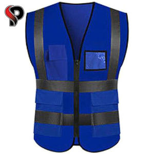 Gilets de sécurité réfléchissants roses personnalisés avec bande réfléchissante avec logo sur l'épaule - Product Image 5