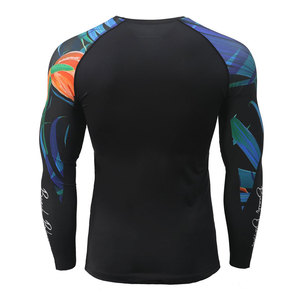 T-shirt de protection à manches courtes et de Compression pour hommes, top à demi-manche, épissure - Product Image 3