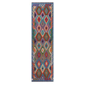 Tapis de couloir Maimana Afghanistan Kilim 290 x 80 cm - Product Image 1