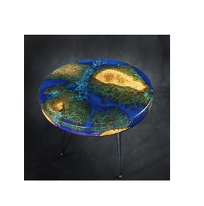 Tabouret en bois et résine personnalisé restaurant intérieur villa club meubles de maison tabouret de café pièce unique - Product Image 5