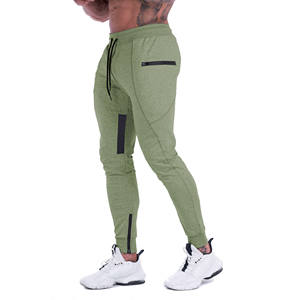 กางเกงวิ่งสำหรับผู้ชายกางเกงวิ่งจ็อกเกอร์ผ้าฝ้ายโพลีเอสเตอร์แบบมีกระเป๋าผ้านุ่มผูกเชือกยาวแฟชั่น - Product Image 2