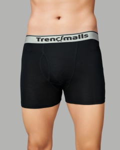Trendmalls Men's Birla Micro Modal <b>Boxer</b> Combed Microfiber Elastane Stretch Solid <b>Boxer</b>(<b>Black</b>) - Product Image 5