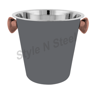 Cubo de acero inoxidable champán con enfriador de vino de metal personalizado Cubo de cerveza Cubo de champán de acero inoxidable - Product Image 1