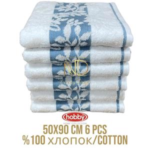 Hobby Cotton Juego de toallas de baño de 6 piezas 50x90 Primavera Turquesa Calidad Premium para uso doméstico - Product Image 3