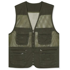 Gilet utilitaire en coton de haute qualité pour hommes avec poches, séchage rapide, couleurs personnalisées et logo, vêtements d'extérieur pour l'hiver - Product Image 1