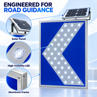 Panneaux de signalisation routière en aluminium à énergie solaire LED 600mm*800mm*65mm fabriqués en usine à Shenzhen, étanches IP54, autonomie d'éclairage de 200h pour autoroutes