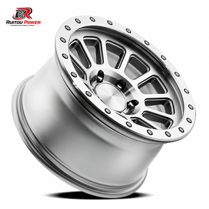 Rines Forjados Beadlock Plateados Brillantes Personalizados de 8.5J-10J para Todoterreno, Camionetas y SUV, de 17, 18 y 20 Pulgadas, 6x127, 6x139.7, de Aleación - Product Image 2
