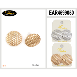 Orecchini Vintage placcati oro con Clip geometrici a croce con diamanti a pera stile a cerchio alla moda per festa di nozze o regalo - Product Image 2