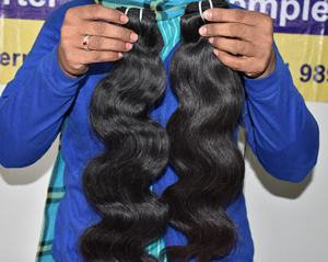 Cuticule alignée 100% naturel Machine Double trame Remy Bundles Bodywave vierge temple indien Extensions de cheveux humains - Product Image 6