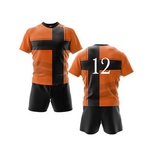 Uniforme de rugby europeo al por mayor para equipos universitarios juveniles 100% poliéster ropa deportiva transpirable logotipo impreso digital ropa de fútbol - Product Image 6
