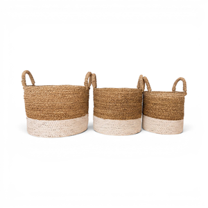 Panier de rangement bicolore pour linge, taille moyenne - Product Image 3