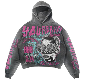 Venta al por mayor de sudaderas con capucha recortadas Diseños personalizados Dtg Impreso Logo Oversized Crop Hem Sudaderas con capucha y sudaderas para hombres Sudaderas con capucha unisex - Product Image 5