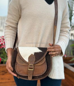 ใหม่กระเป๋าถือตะวันตกหนัง Cowhide จริงกระเป๋าสตางค์สบายๆสลิงกระเป๋าร้อนขายหนังแท้ผู้หญิงCrossbody Cowgirlกระเป๋า - Product Image 2