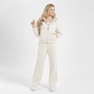 Solid Winter Autumn Casual Knitted Hoodie <b>Jacket</b> and Regular Fit Pants Set for <b>Women</b> - Product Image 1
