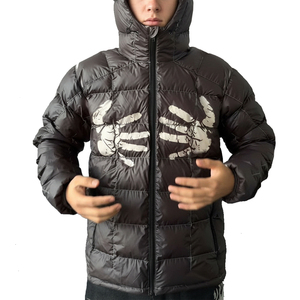 Chaqueta Acolchada con Capucha para Hombre, Unisex, Termocrómica, con Cierre, Manga Larga, Informal, para Invierno, con Logotipo Frontal Juvenil - Product Image 5