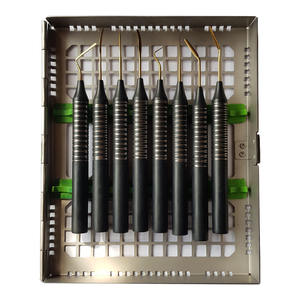 Article de vente chaud Rootcare 8 pièces ensemble de périotome flexible dentaire chirurgical vis d'extraction ensemble dentaire d'implant Instruments chirurgicaux - Product Image 3