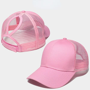 Chapeau en maille brodé à 5 panneaux avec logo personnalisé et couleurs bloquées pour hommes et femmes casquette de baseball vente en gros de chapeaux de parasol imprimés pour bricolage - Product Image 6