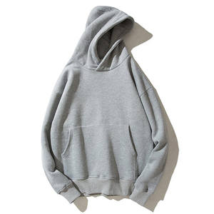 เสื้อมีฮู้ดโอเวอร์ไซส์สำหรับผู้ชาย380-480gsm ผ้าฝ้าย100% ขนแกะธรรมดาสำหรับฤดูหนาว - Product Image 3