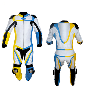 Trajes de carreras de motos personalizados de cuero genuino hechos en fábrica Ropa deportiva de talla grande Impermeable para hombres - Product Image 3