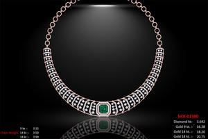 Collar de Oro Rosa de 9 Quilates con Diamante Natural para Mujer, Claridad VVS-VS, Corte Brillante de 4.74 Quilates, Joyería Privada de Lujo - Product Image 3