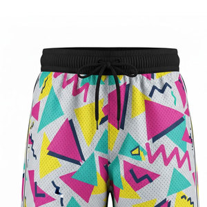 Shorts en mesh légers pour hommes, imprimés par sublimation sur toute la surface, bas de tenue athlétique pour les sports de compétition et l'entraînement quotidien - Product Image 3