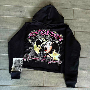 Sweats à capuche Sweats à capuche décontractés surdimensionnés pour hommes Logo personnalisé Impression personnalisée Style Hip Hop Streetwear Épaule tombante OEM - Product Image 1