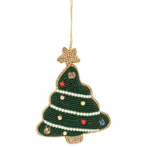 Belle broderie perlée à la main arbre de Noël charme fantaisie élégant à la mode nouveau Design mignon haut à la mode dernier luxe - Product Image 1