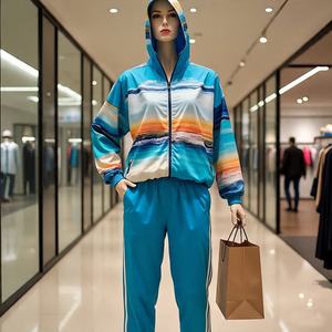 Ensemble de survêtement de haute qualité costume coupe-vent personnalisé ensemble deux pièces veste zippée survêtement nylon respirant survêtement hommes - Product Image 2