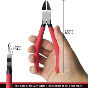 High Quality Stainless Steel 6in Dykes Cutters <b>Wire</b> <b>Snips</b> Non-slip Red Handle Side Cutter Flush-Cutter for Jewelry Making - Product Image 6