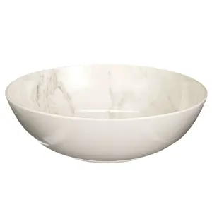 Cuenco redondo para servir ensalada de comida de mármol macizo de buena calidad - Product Image 2