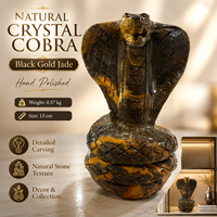 Cobra tallada en cristal natural, tallado en cristal de alta calidad, cristales de cobra pulidos a medida disponibles