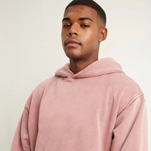 Sudadera con capucha frontal y cremallera negra de gran tamaño con hombros caídos Bolsillos de canguro Puños con dobladillo acanalado Material de algodón 100% de 80% Algodón - Product Image 2