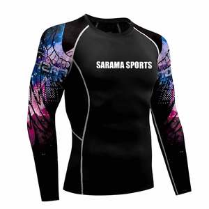 Camisetas de Rashguard de MMA con Logotipo Personalizado, Mangas Largas, Equipo de Lucha para Adultos, Camisetas de Rashguard Sublimadas - Product Image 1