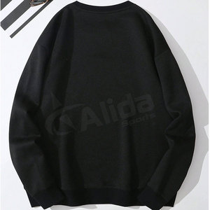 Sudadera de serigrafía de fabricante personalizado, sudaderas con capucha de cuello redondo de poliéster suave transpirable con diseño impreso para el invierno - Product Image 2